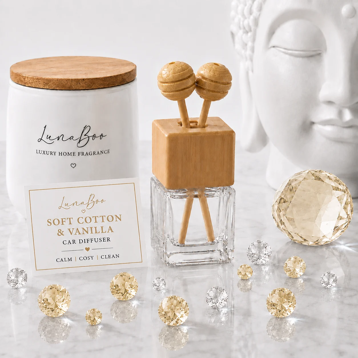 Soft Cotton & Vanilla Car Diffuser